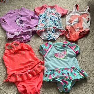 6 piece 12/18m girls swim lot
